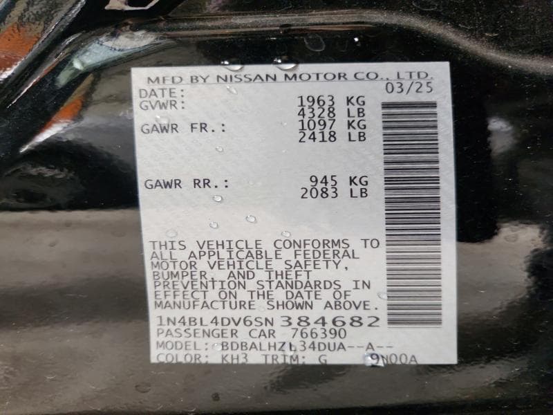 2025 NISSAN ALTIMA SV 12
