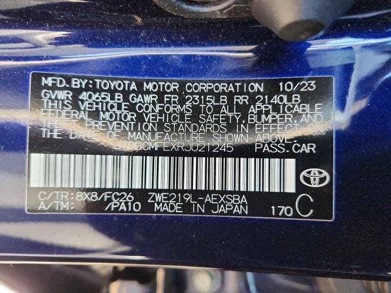2024 TOYOTA COROLLA HYBRID SE 12