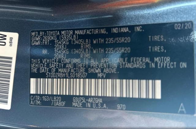 2020 TOYOTA HIGHLANDER LIMITED 10