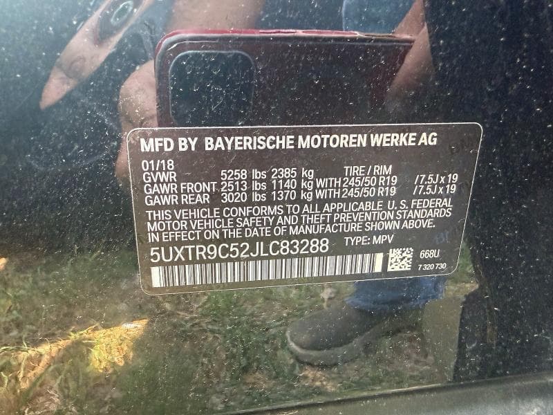 2018 BMW X3 XDRIVE30I 10