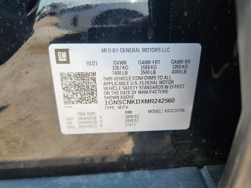 2021 CHEVROLET TAHOE C1500 LT 12