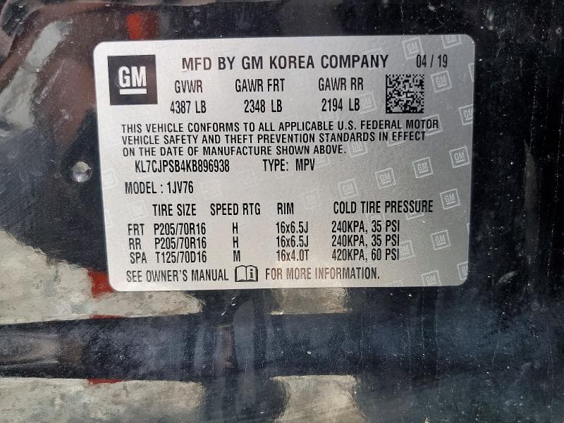 2019 CHEVROLET TRAX 1LT 13