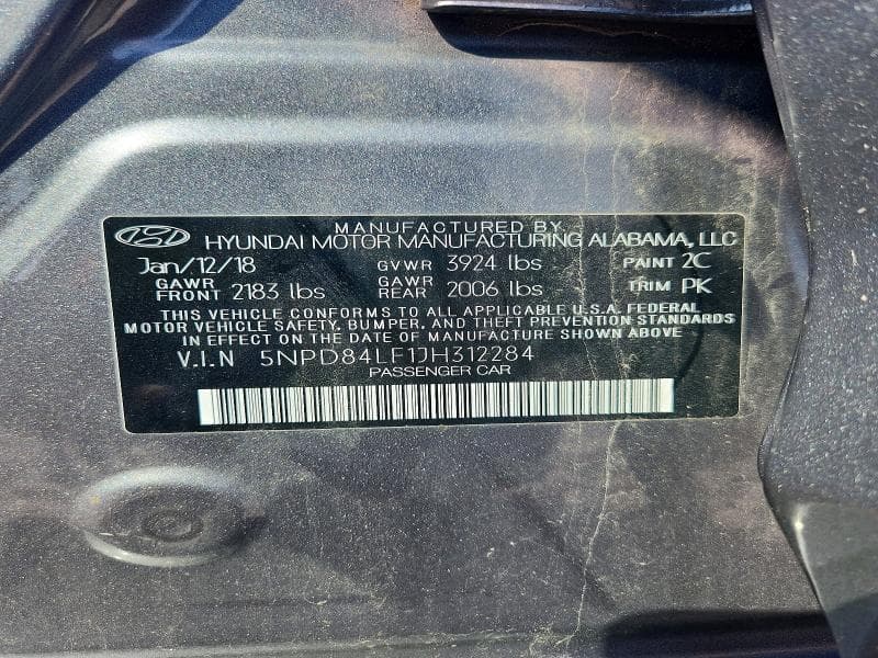 2018 HYUNDAI ELANTRA SEL 12