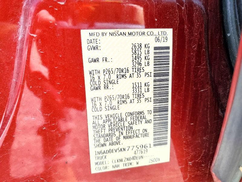2019 NISSAN FRONTIER SV 13