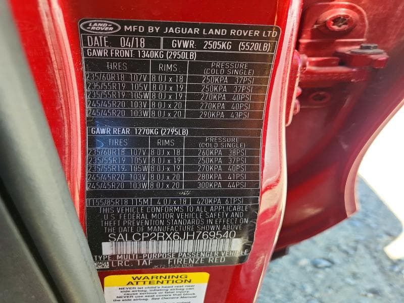 2018 LAND ROVER DISCOVERY SPORT SE SE 13