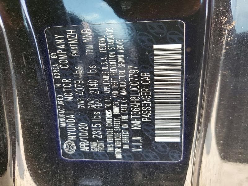 2020 HYUNDAI VELOSTER N BASE 12