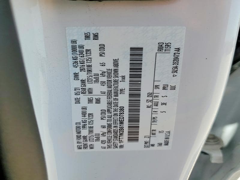 2021 FORD F250 SUPER DUTY 12