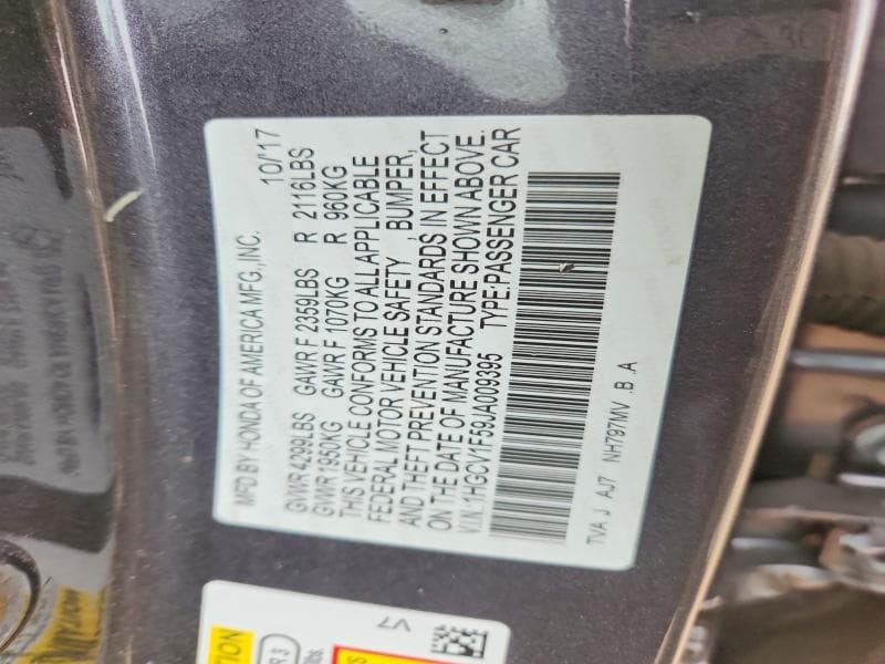 2018 HONDA ACCORD EXL 13