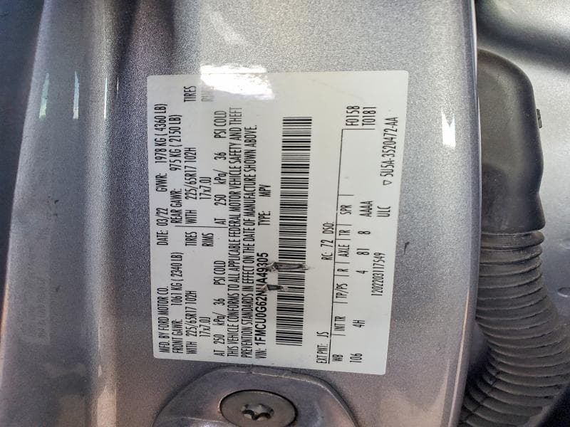 2022 FORD ESCAPE SE 12