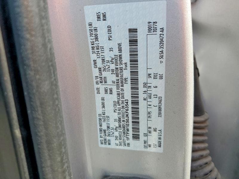2018 FORD F150 SUPERCREW 12