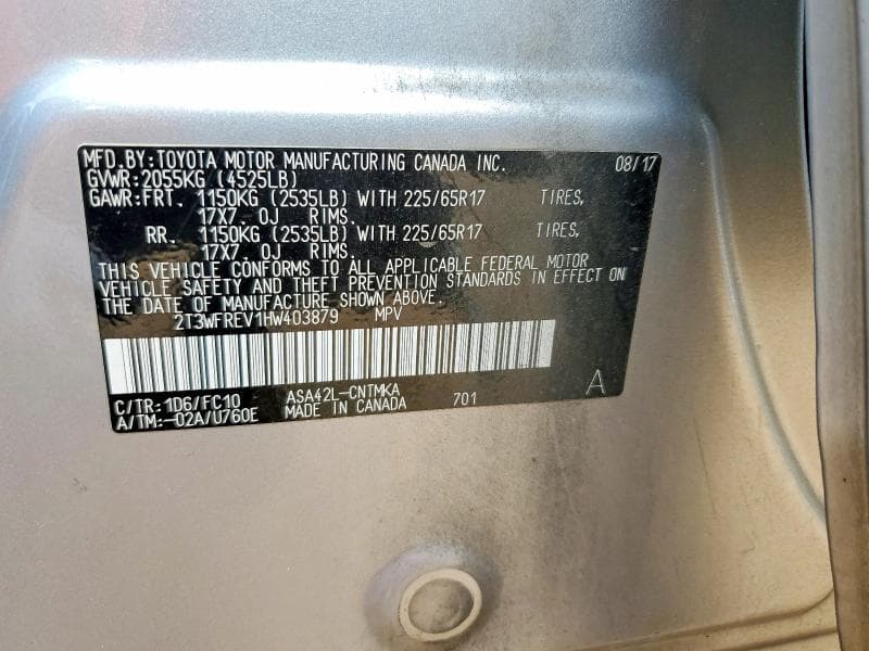2017 TOYOTA RAV4 XLE 13