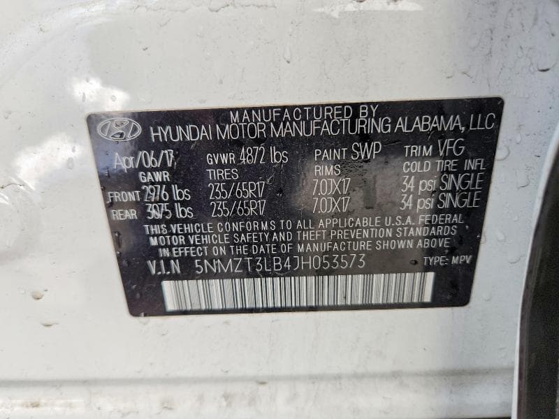 2018 HYUNDAI SANTA FE SPORT 2.4L 13