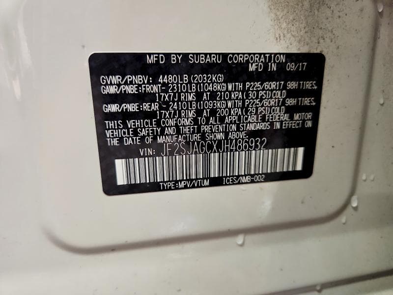 2018 SUBARU FORESTER 2.5I PREMIUM 13