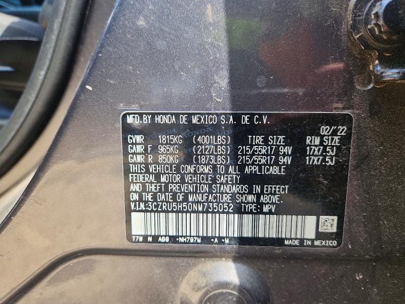 2022 HONDA HR-V EX 12