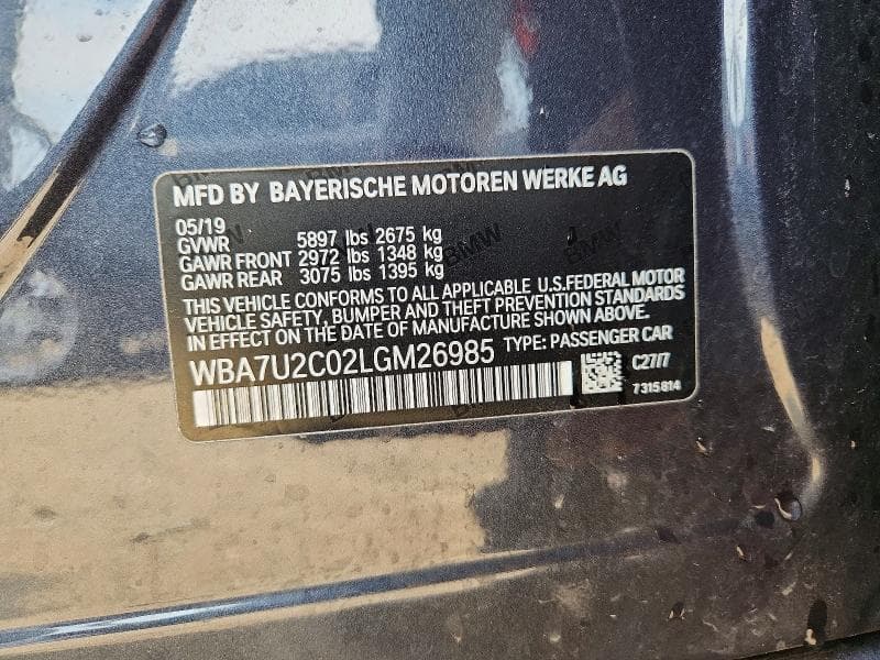2020 BMW 750 XI 13