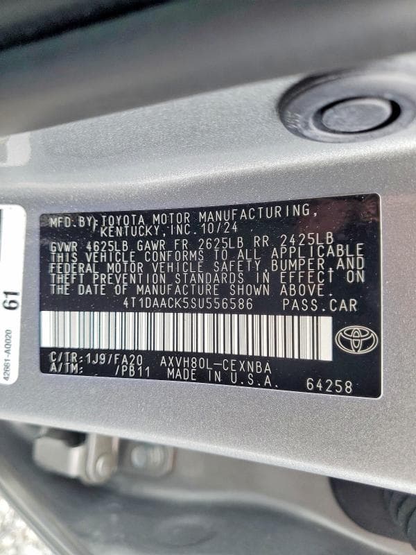 2025 TOYOTA CAMRY LE 12