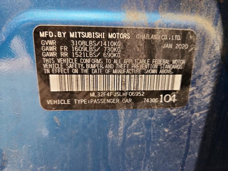 2020 MITSUBISHI MIRAGE G4 SE 12