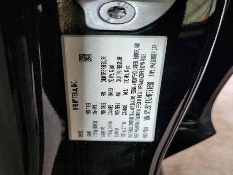 2022 TESLA MODEL 3 12