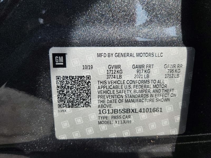 2020 CHEVROLET SONIC LS LS 13