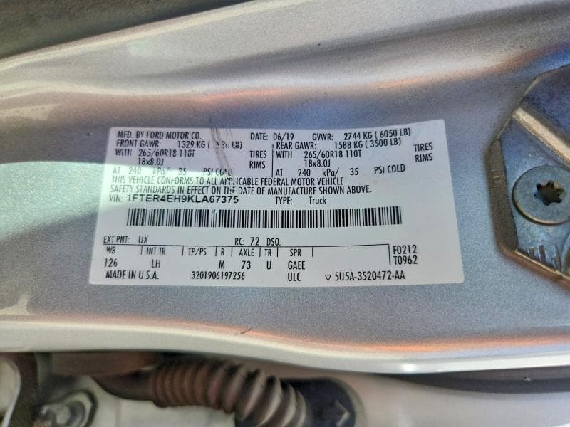 2019 FORD RANGER XL 12