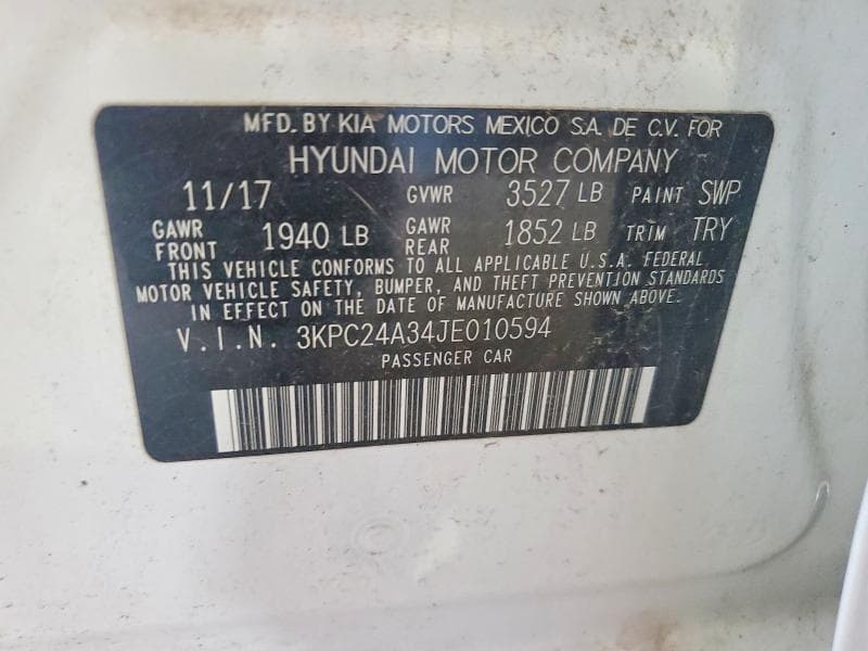 2018 HYUNDAI ACCENT SE SE 12