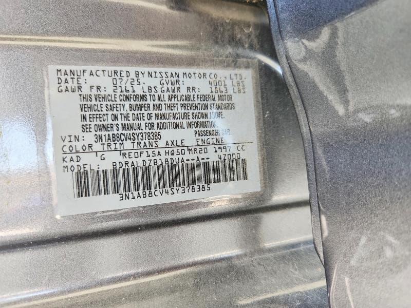 2025 NISSAN SENTRA SV 12
