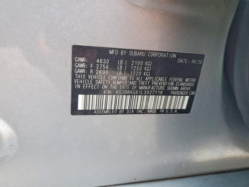 2020 SUBARU LEGACY SPORT 12