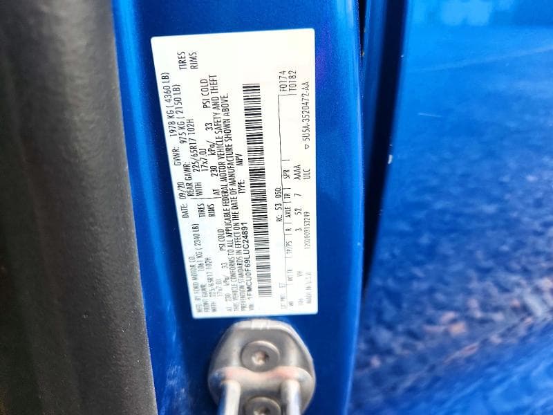 2020 FORD ESCAPE S S 12