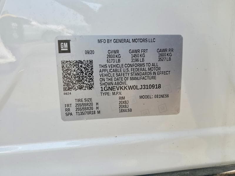 2020 CHEVROLET TRAVERSE PREMIER 14