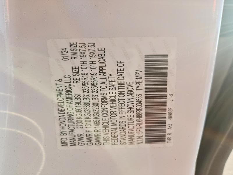 2024 HONDA ODYSSEY TOURING 13