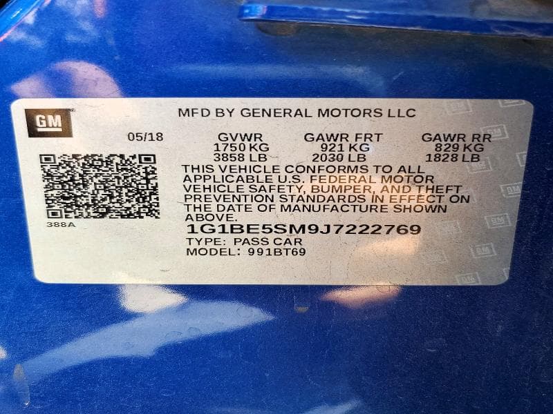 2018 CHEVROLET CRUZE LT 13