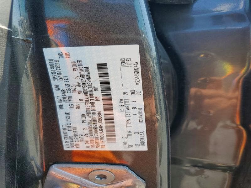 2017 FORD ESCAPE TITANIUM TITANIUM 13