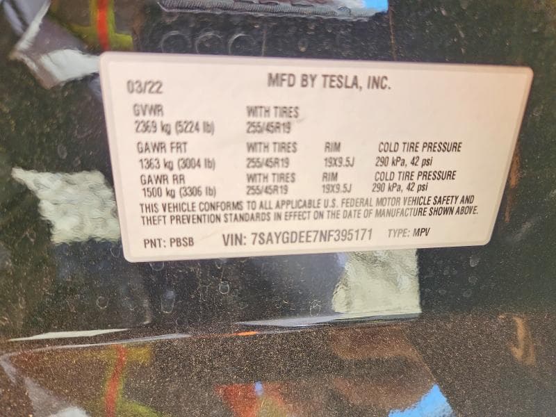 2022 TESLA MODEL Y 14