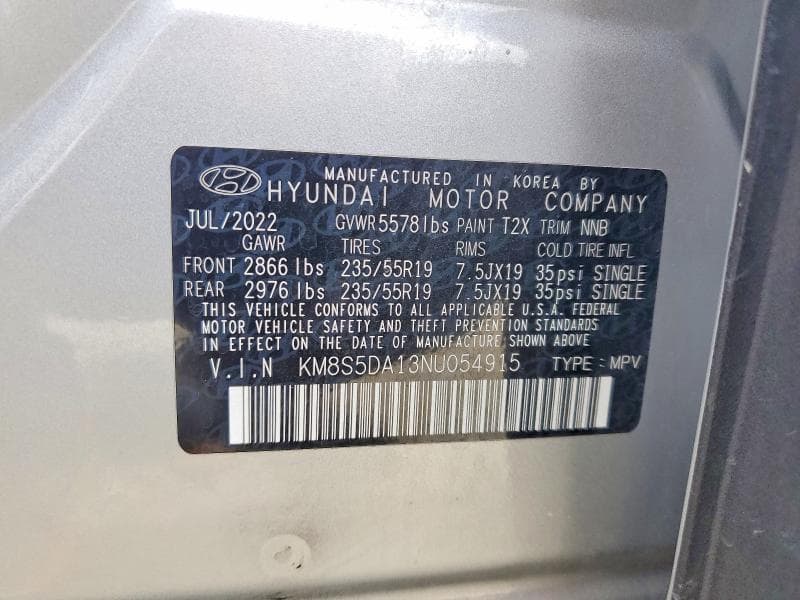 2022 HYUNDAI SANTA FE LIMITED 13