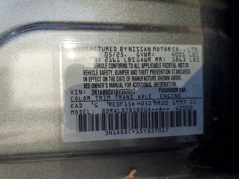 2025 NISSAN SENTRA SV 12