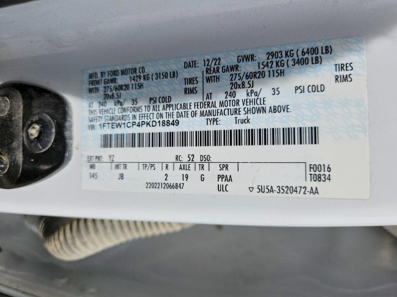 2023 FORD F150 SUPERCREW 13