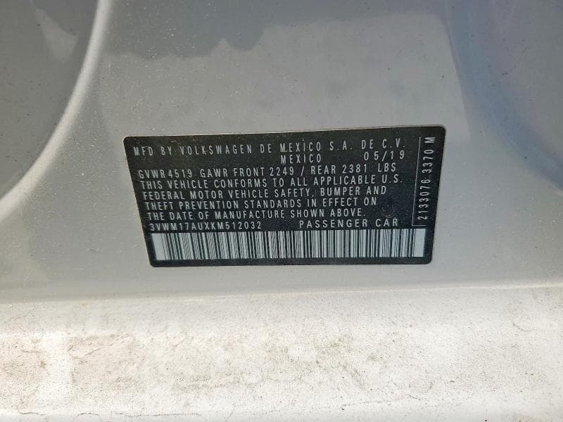 2019 VOLKSWAGEN GOLF ALLTRACK S 12