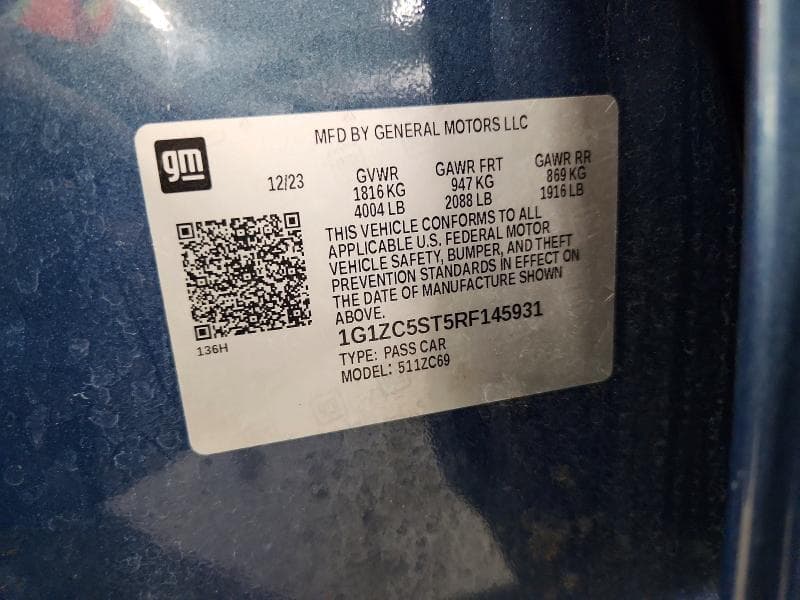2024 CHEVROLET MALIBU LS 12