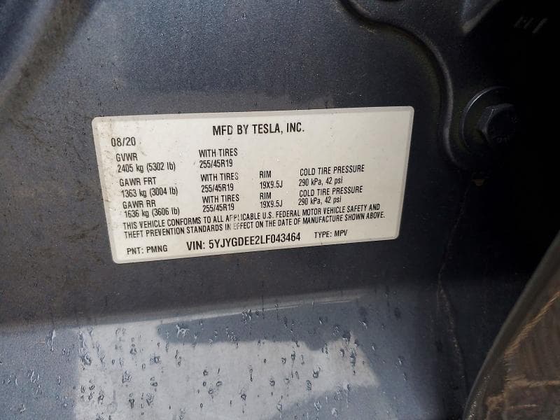 2020 TESLA MODEL Y 13