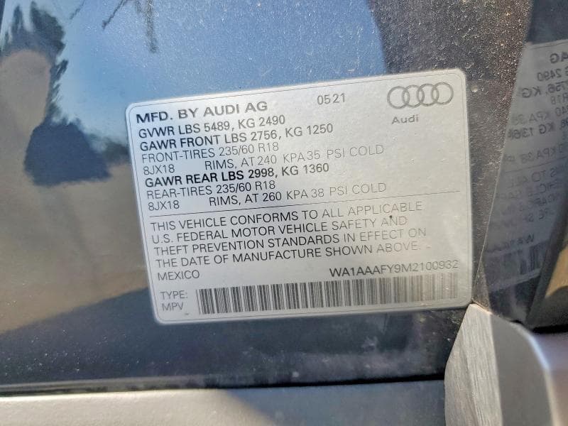 2021 AUDI Q5 PREMIUM 14