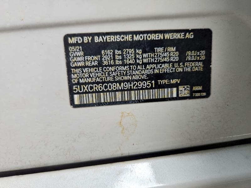 2021 BMW X5 XDRIVE40I 12