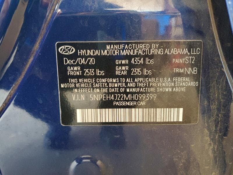 2021 HYUNDAI SONATA LIMITED 13