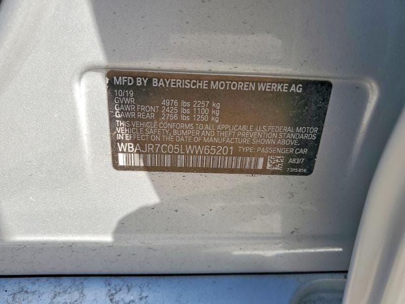 2020 BMW 530 XI XI 12