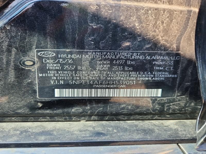 2017 HYUNDAI SONATA SPORT 12
