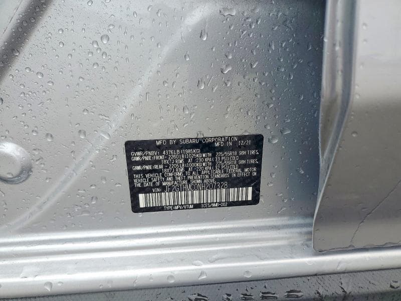 2022 SUBARU CROSSTREK LIMITED 13