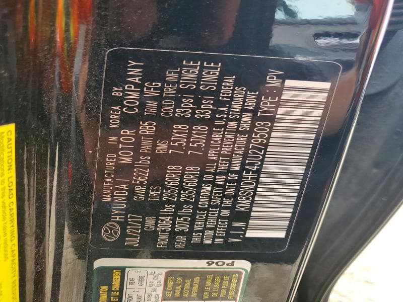2018 HYUNDAI SANTA FE SE 13