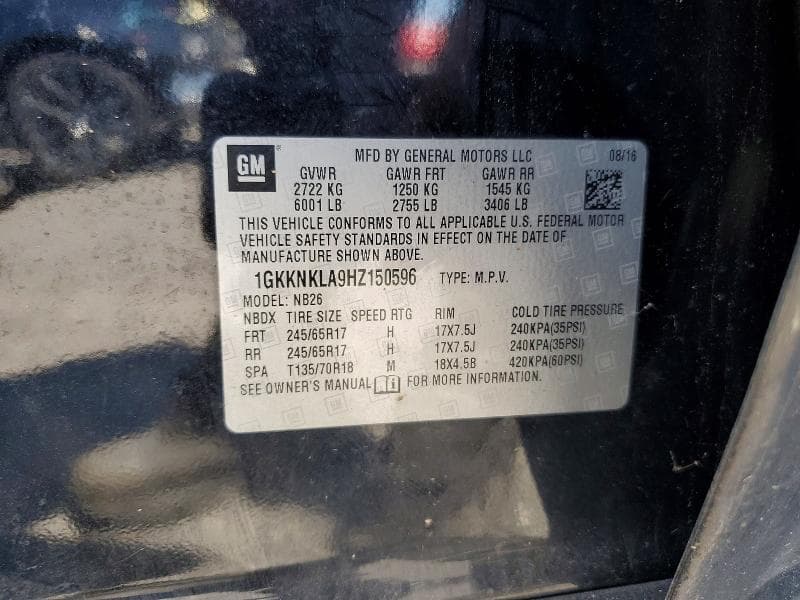 2017 GMC ACADIA SLE 12