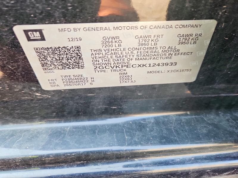 2019 CHEVROLET SILVERADO LD K1500 LT 12