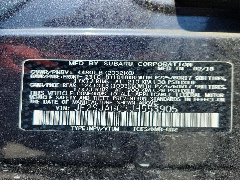 2018 SUBARU FORESTER 2.5I PREMIUM 13