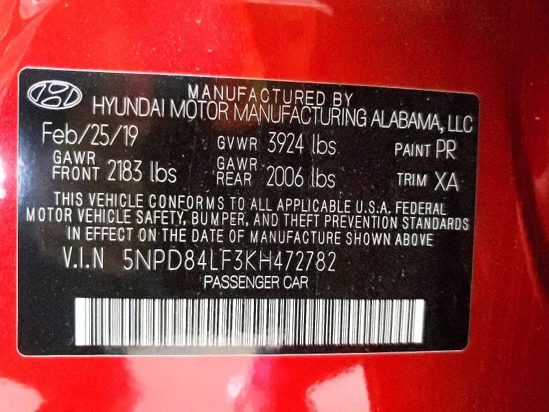 2019 HYUNDAI ELANTRA SEL 12